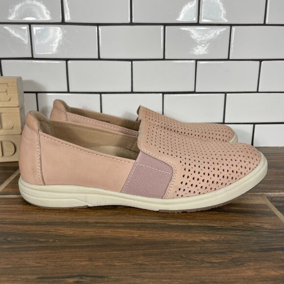 Earth Origins Elin Womens Size 8 Wide Shoes Dusty Pink Leather Casual Slip On - Picture 4 of 13